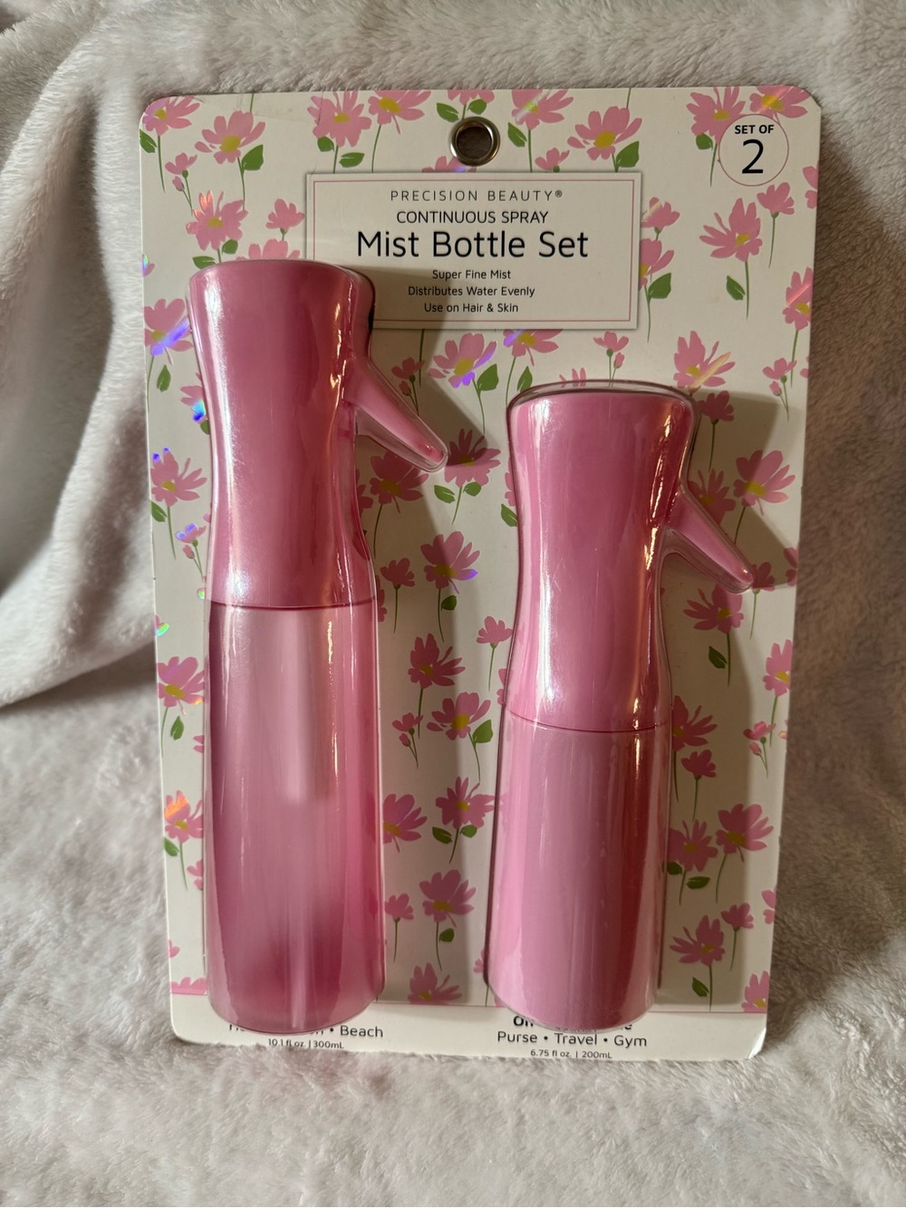 Precision Beauty Pink Continuous Spray Mist Bottle Set - 2 Pack